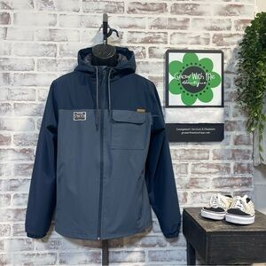 Voyager Navy Blue Hooded Men's Jacket medium